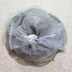 Fine Millinery Hat Gray Lace Derby Church